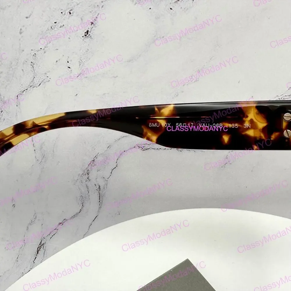 New MIU MIU Sunglasses Brown Square Gold Full Rim 56mm MIU MIU